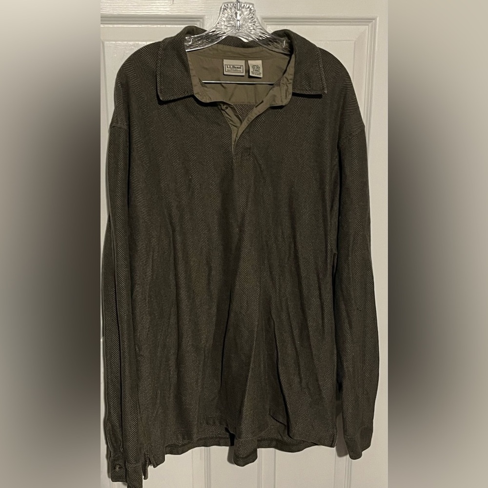 LL Bean thick long sleeve polo